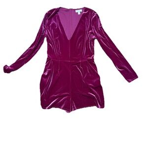 Candies Maroon Velvet Romper Size Medium Women’s  Juniors